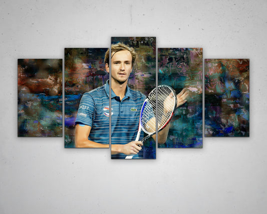 Daniil Medvedev Multicolour Wall Art