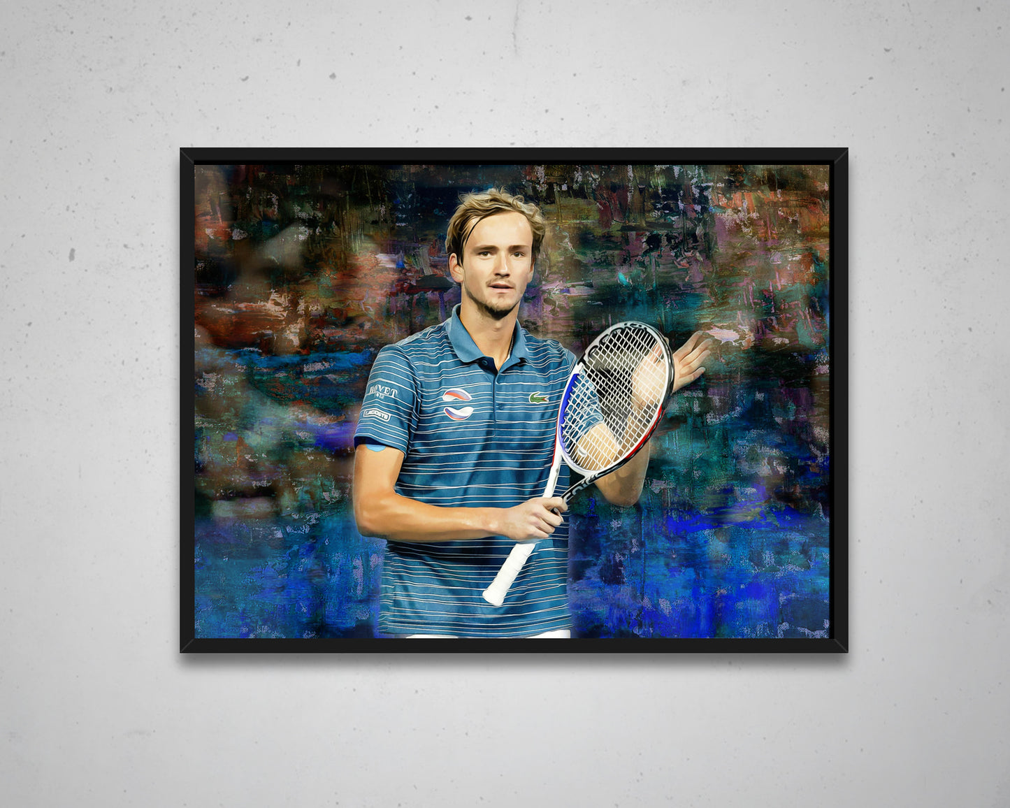 Daniil Medvedev Multicolour Wall Art 