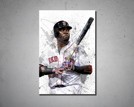 David Ortiz Splash Effect Canvas Art