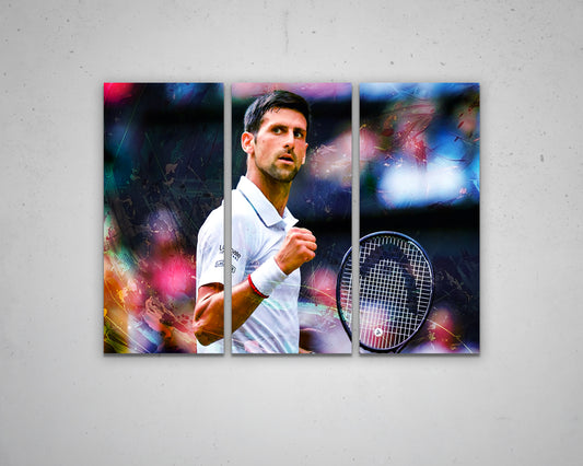 Novak Djokovic Multicolour Wall Art 