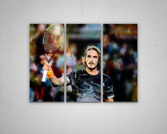 Stefanos Tsitsipas Multicolour Wall Art