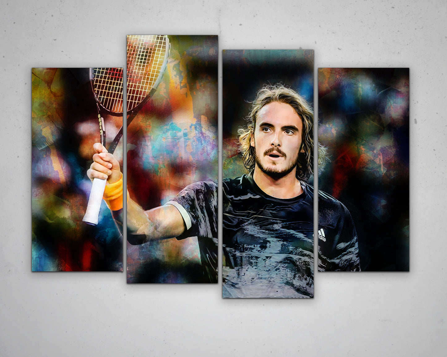 Stefanos Tsitsipas Multicolour Wall Art 