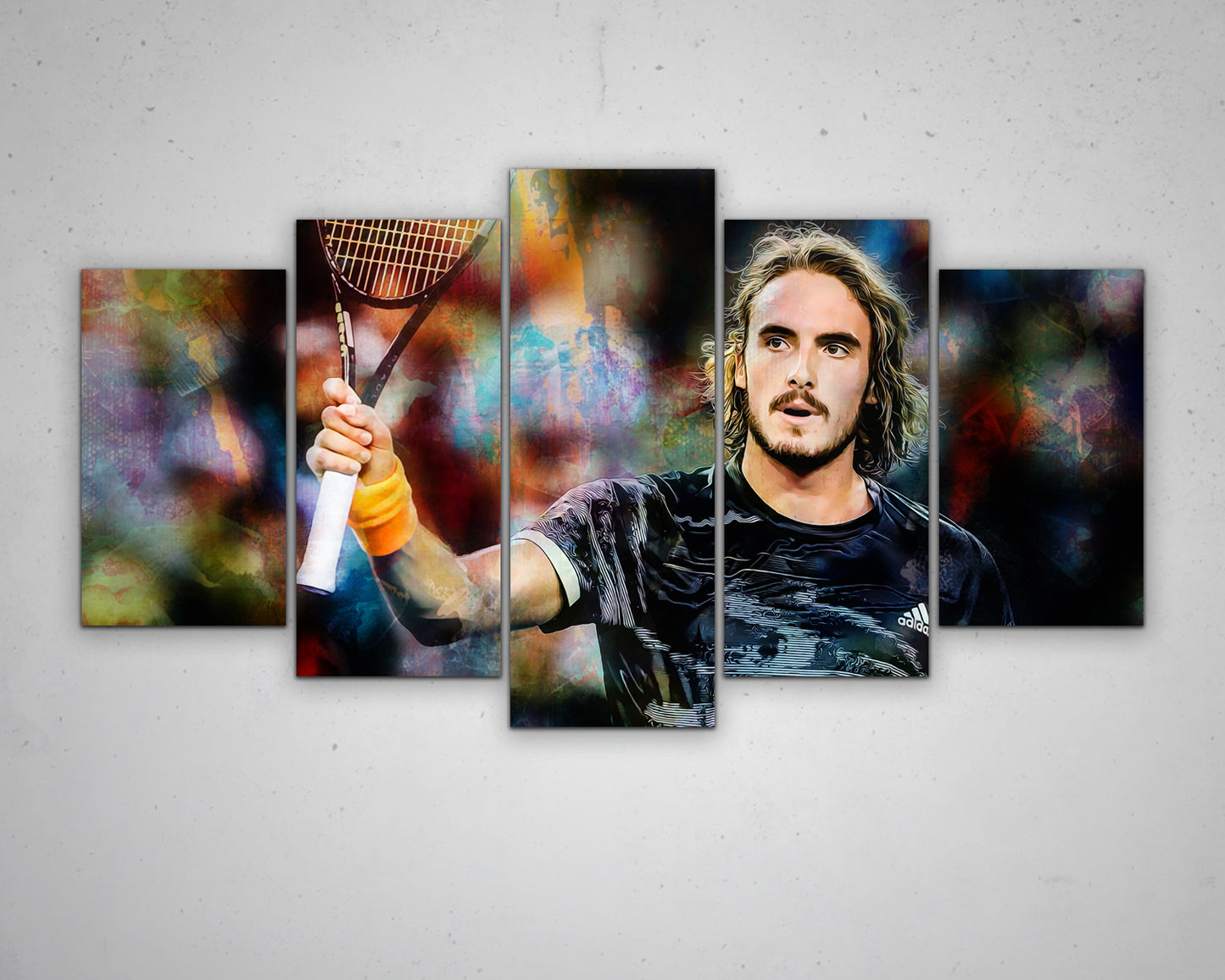 Stefanos Tsitsipas Multicolour Wall Art 