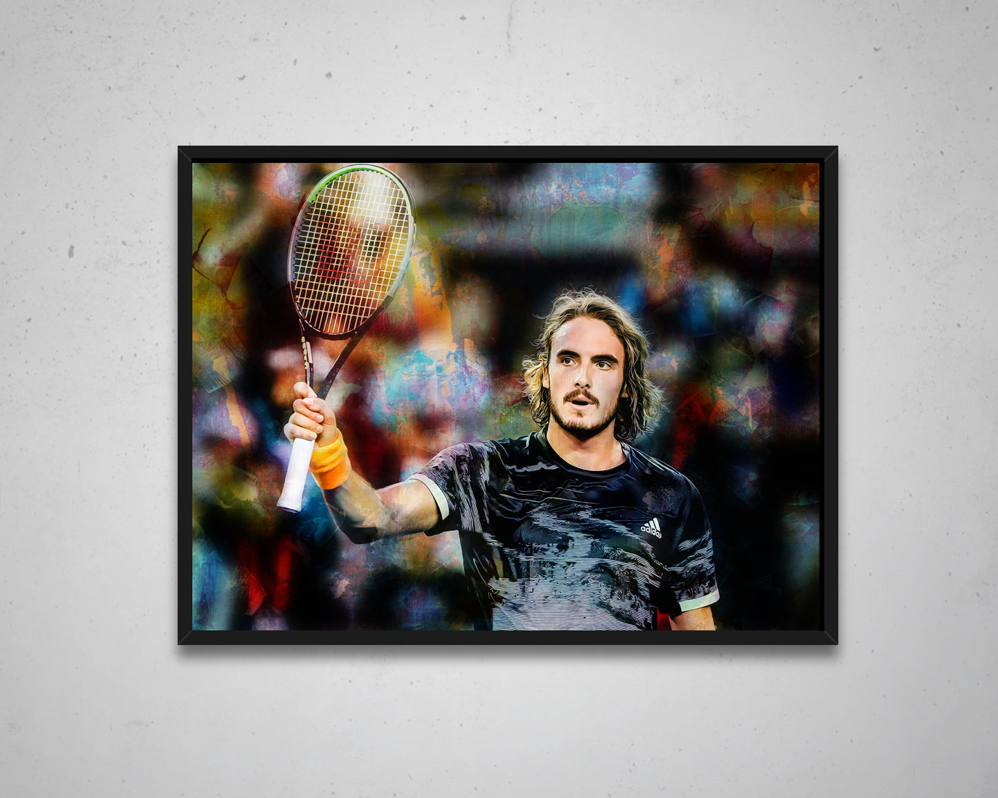 Stefanos Tsitsipas Multicolour Wall Art 