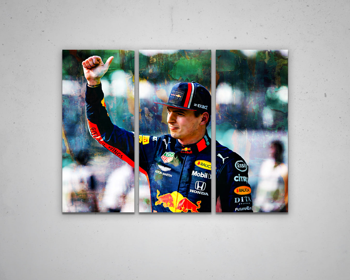 Max Verstappen Multicolour Wall Art 