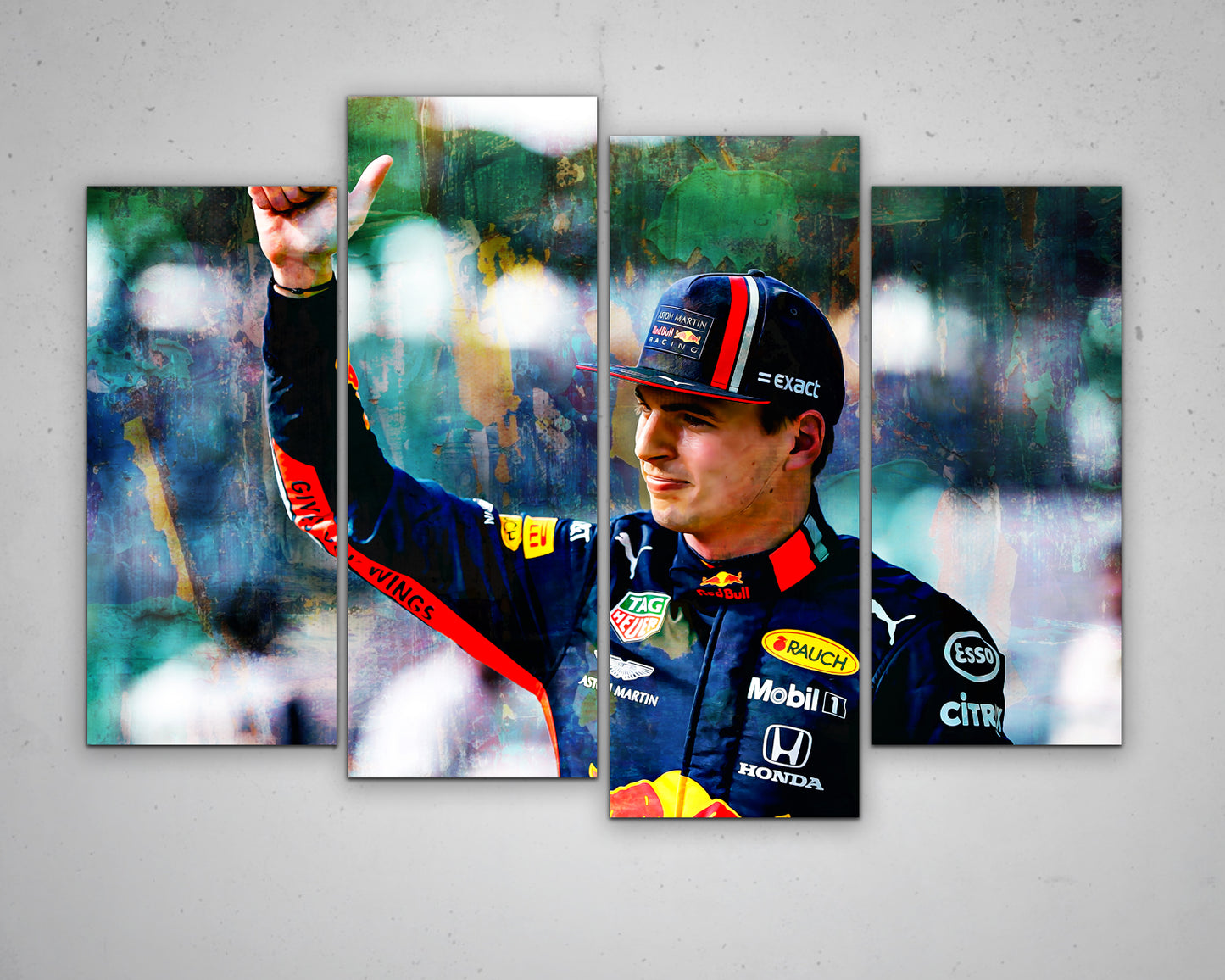 Max Verstappen Multicolour Wall Art 