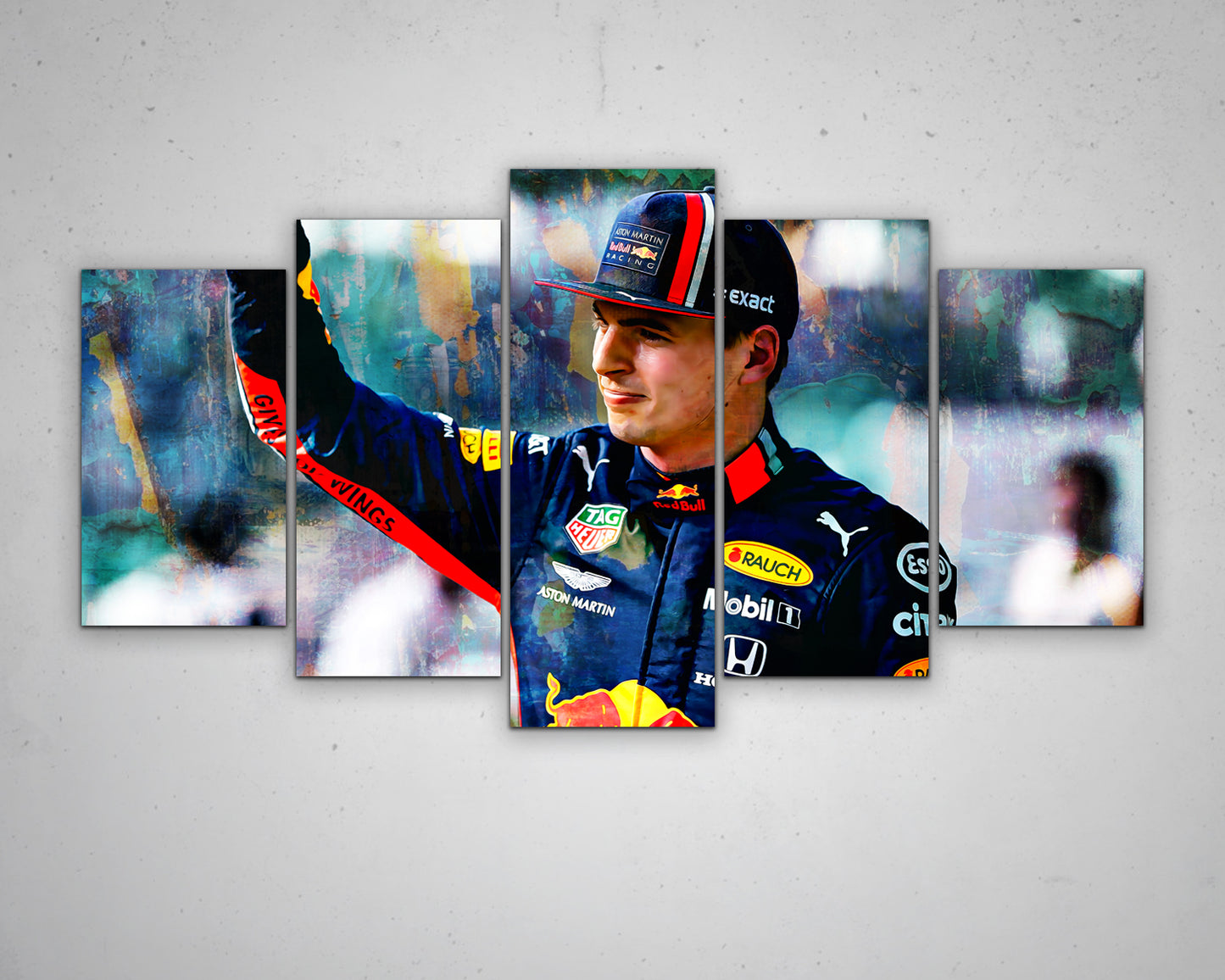 Max Verstappen Multicolour Wall Art 