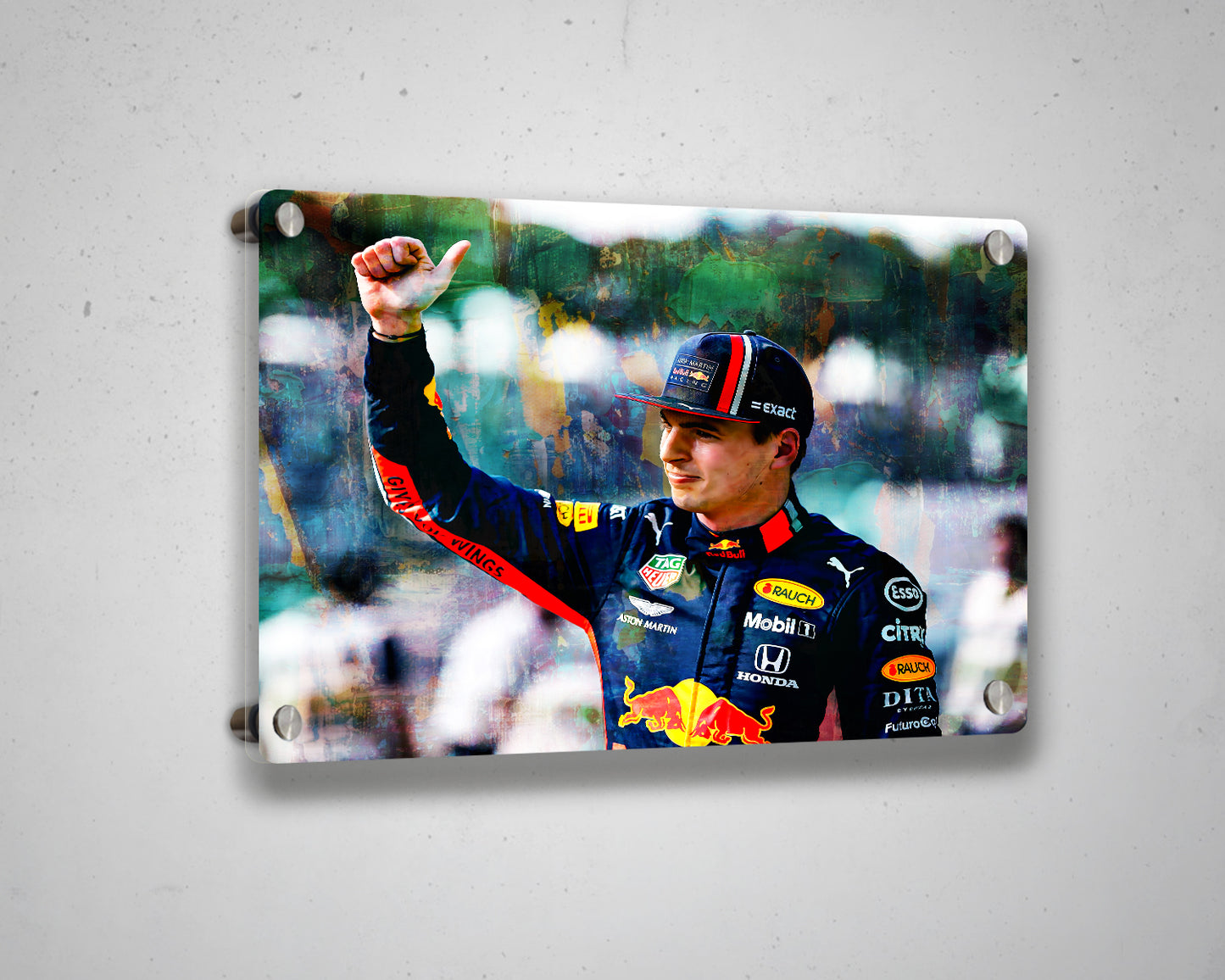 Max Verstappen Multicolour Wall Art 