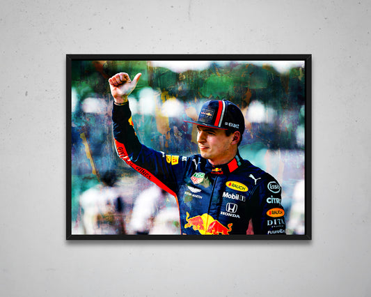 Max Verstappen Multicolour Wall Art