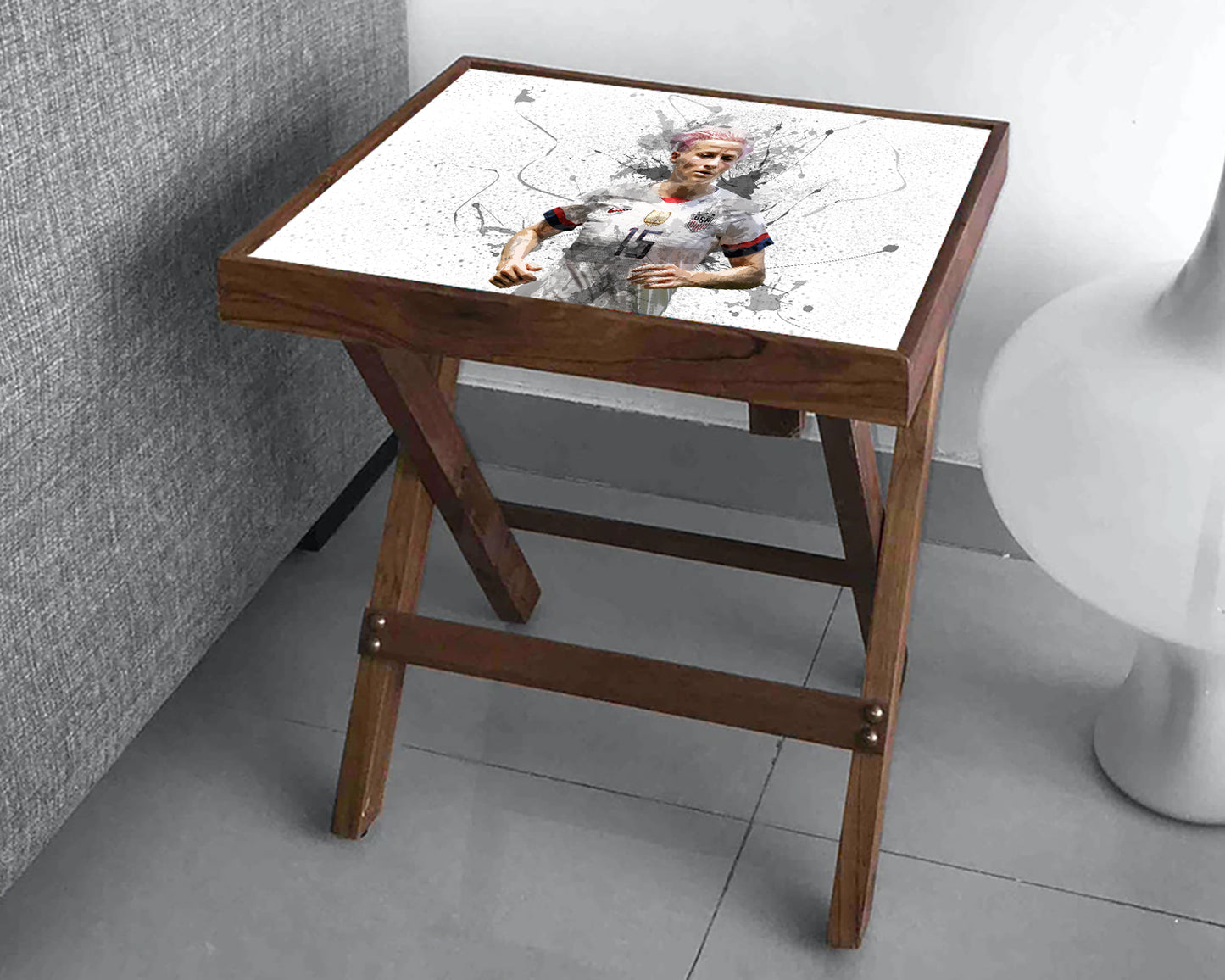 Megan Rapinoe Splash Effect Coffee and Laptop Table 