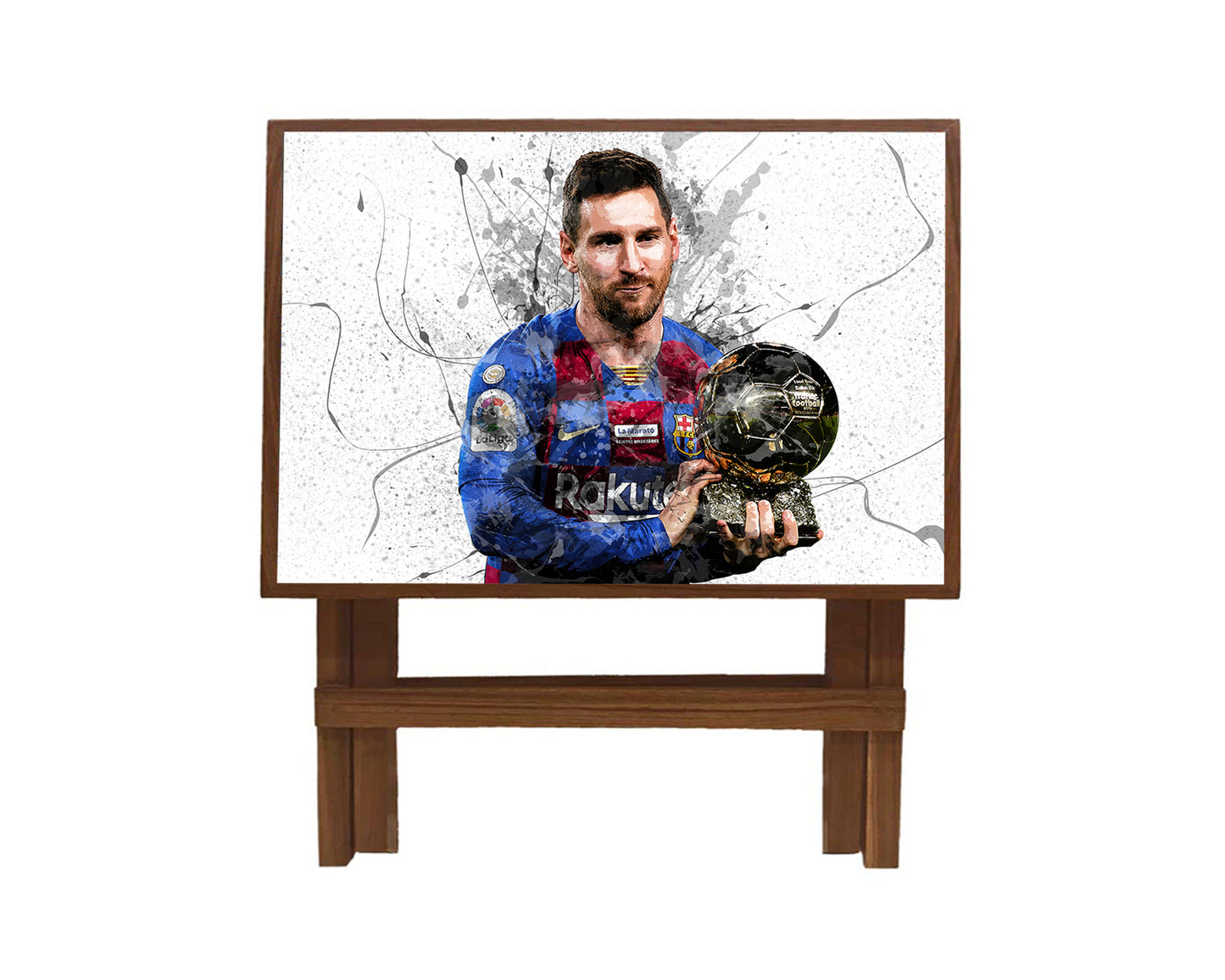 Lionel Messi Splash Effect Coffee and Laptop Table 