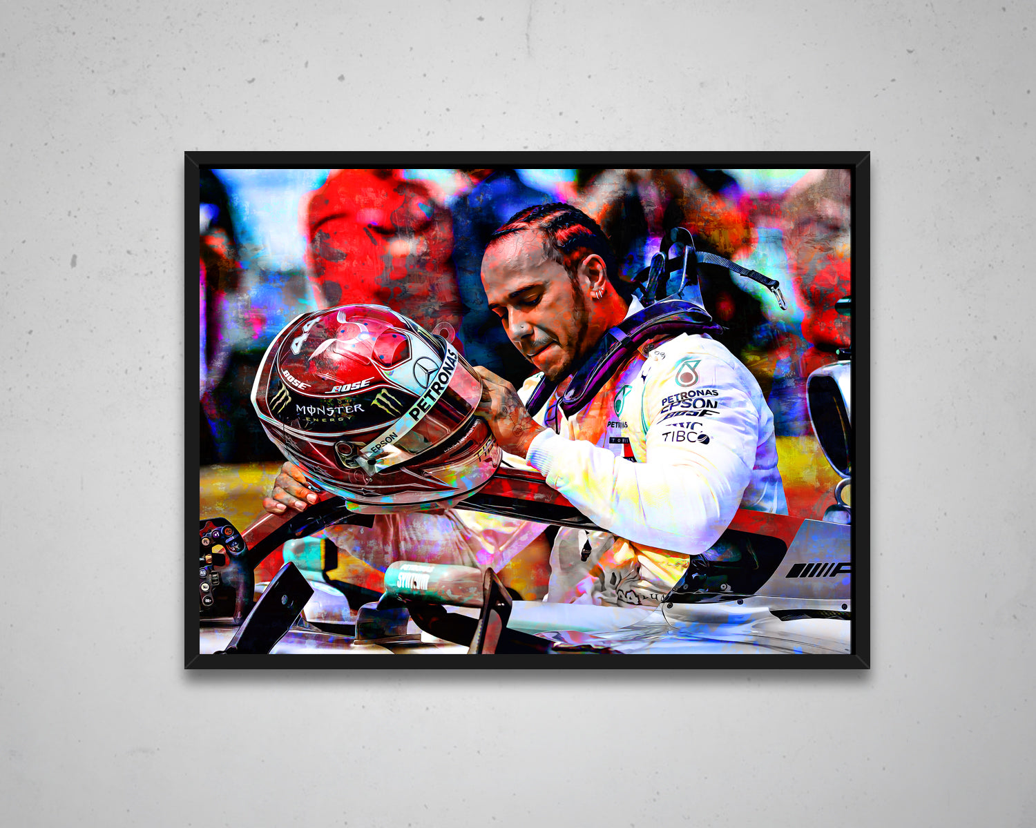 Lewis Hamilton Multicolour Wall Art 