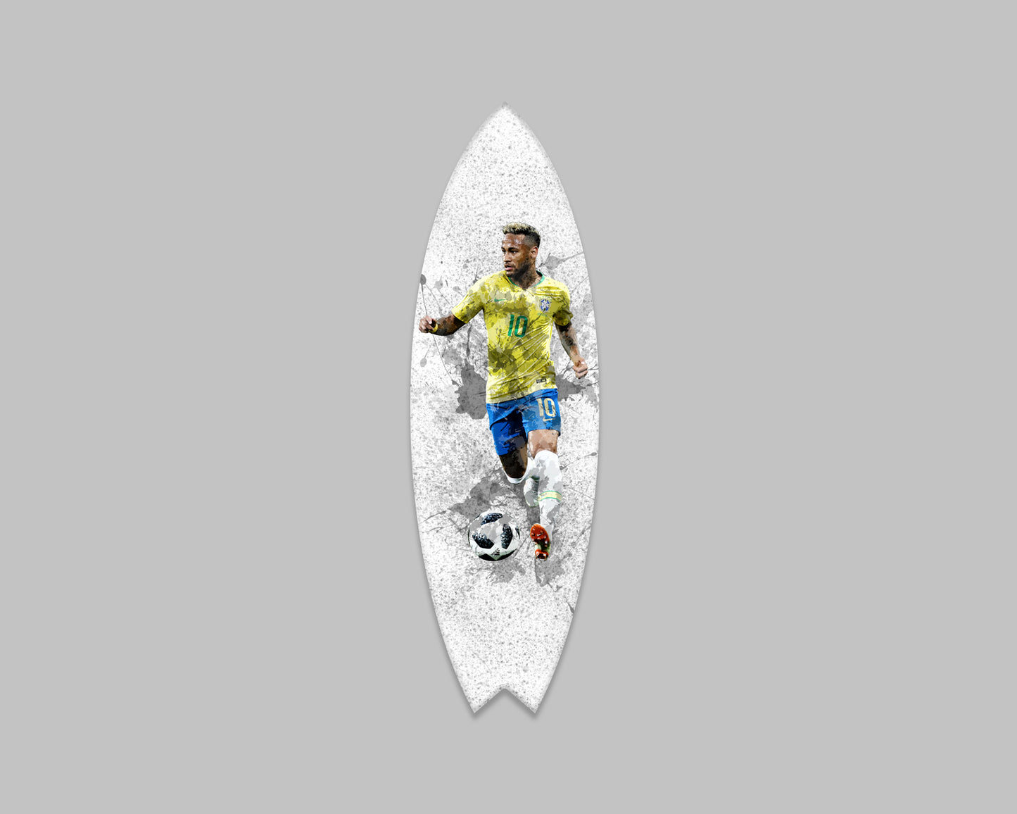 Neymar Brazil Acrylic Surfboard Wall Art 