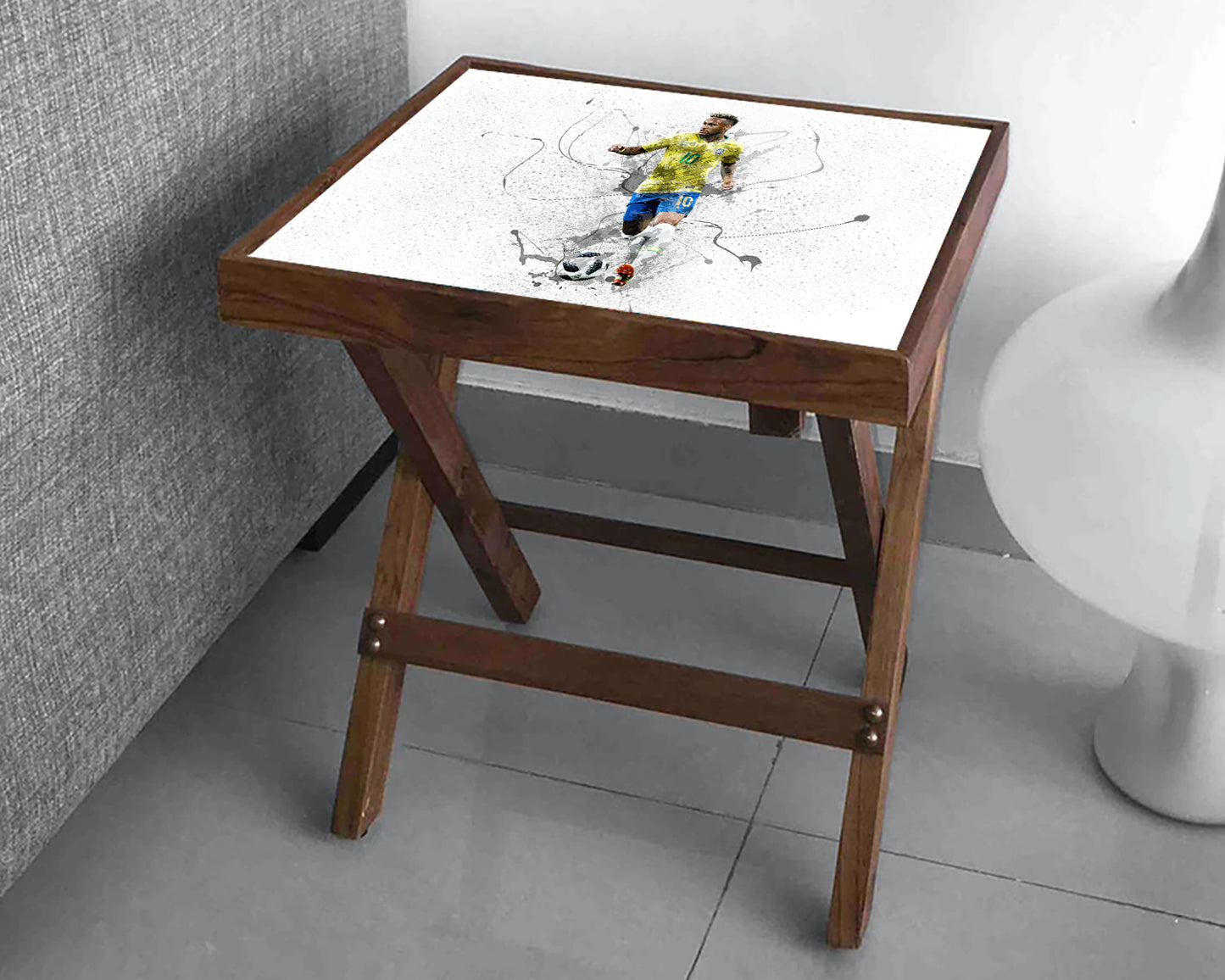 Neymar Brazil Splash Effect Coffee and Laptop Table 