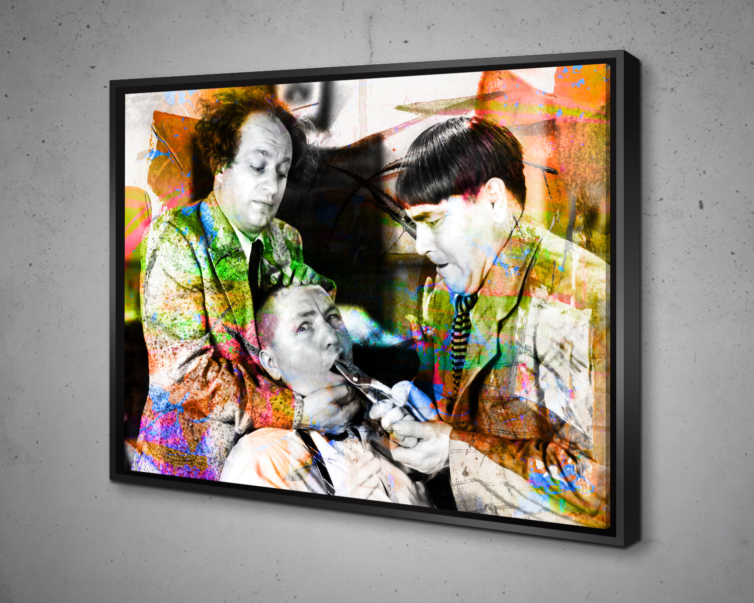 The Three Stooges Multicolour Wall Art 