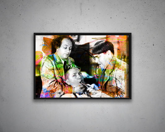 The Three Stooges Multicolour Wall Art 