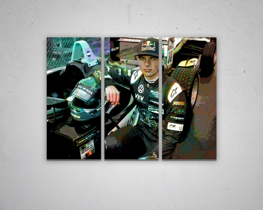 Max Verstappen Multicolour Wall Art