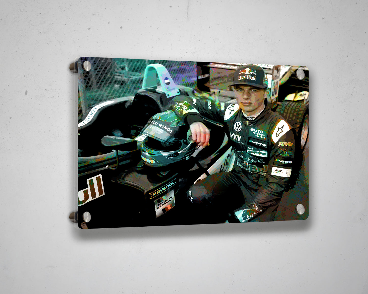 Max Verstappen Multicolour Wall Art 