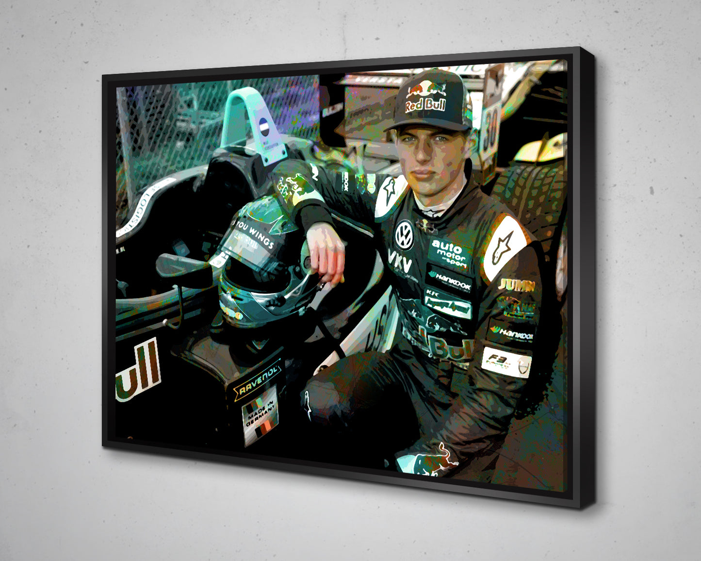 Max Verstappen Multicolour Wall Art 