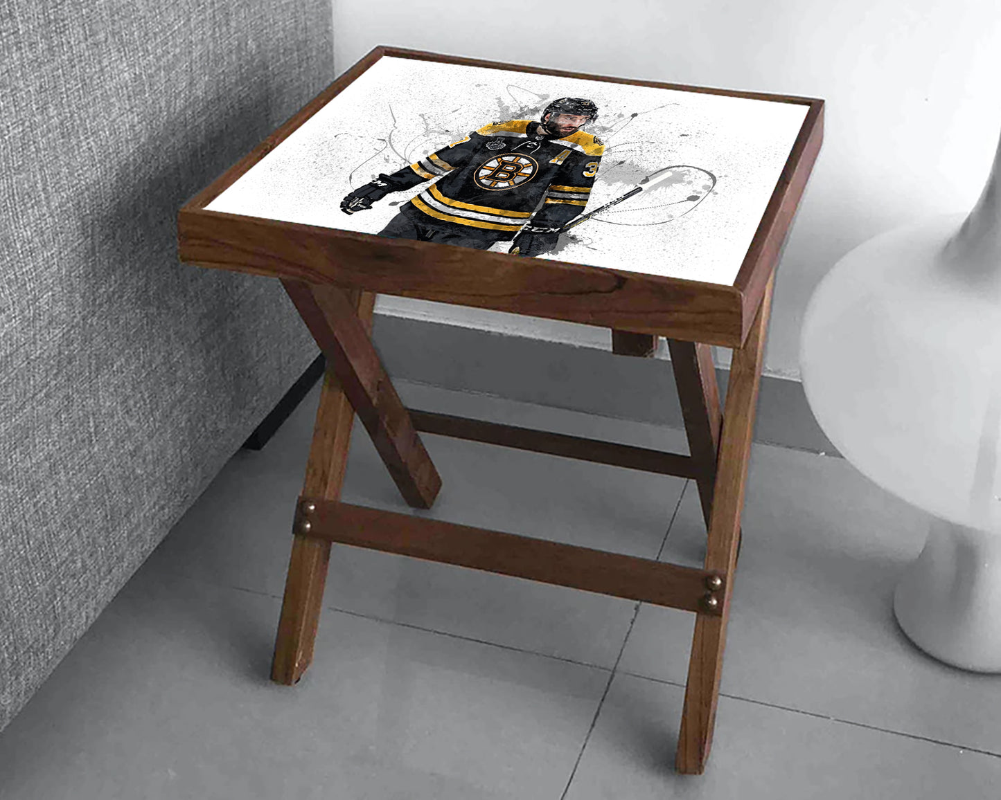 Patrice Bergeron Splash Effect Coffee and Laptop Table 