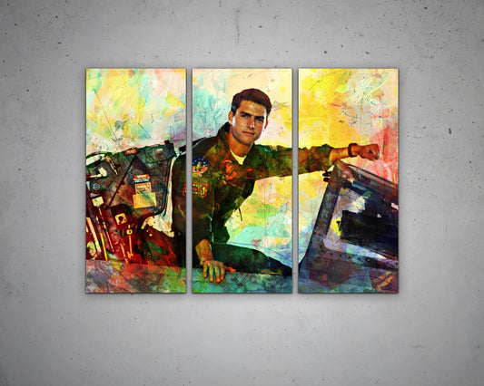 Top Gun Multicolour Wall Art 