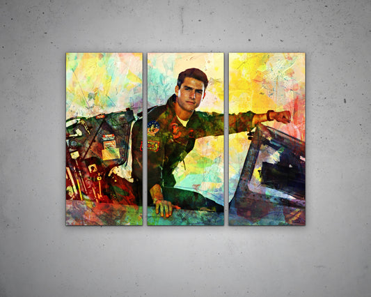 Top Gun Multicolour Wall Art