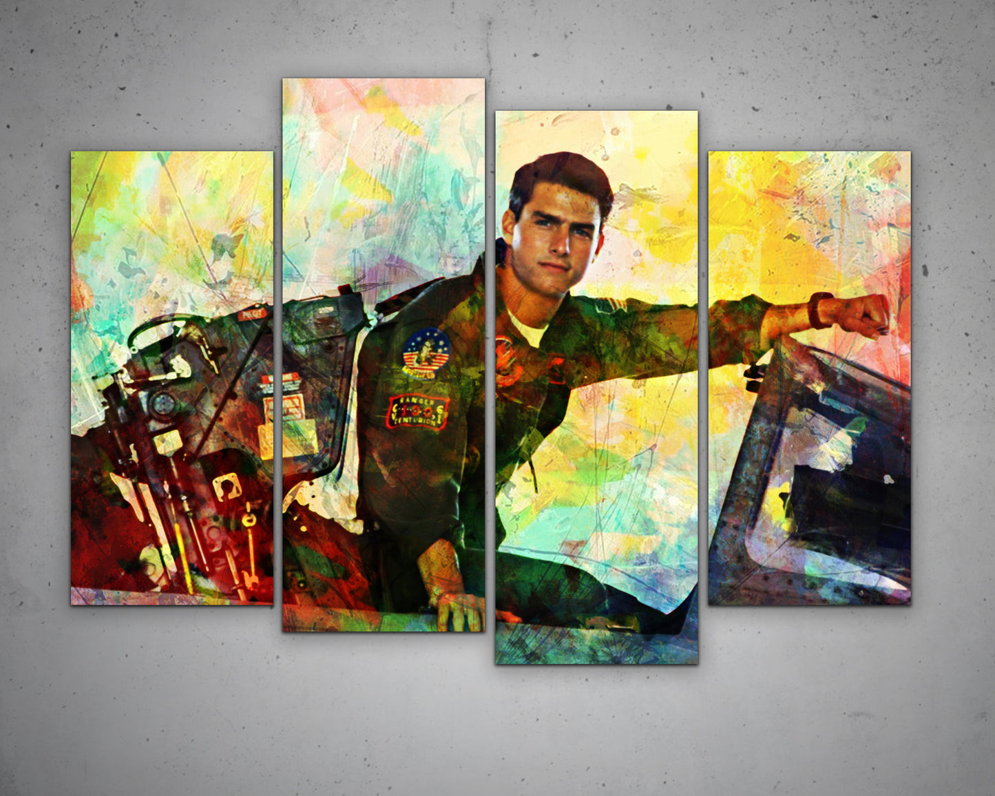 Top Gun Multicolour Wall Art 