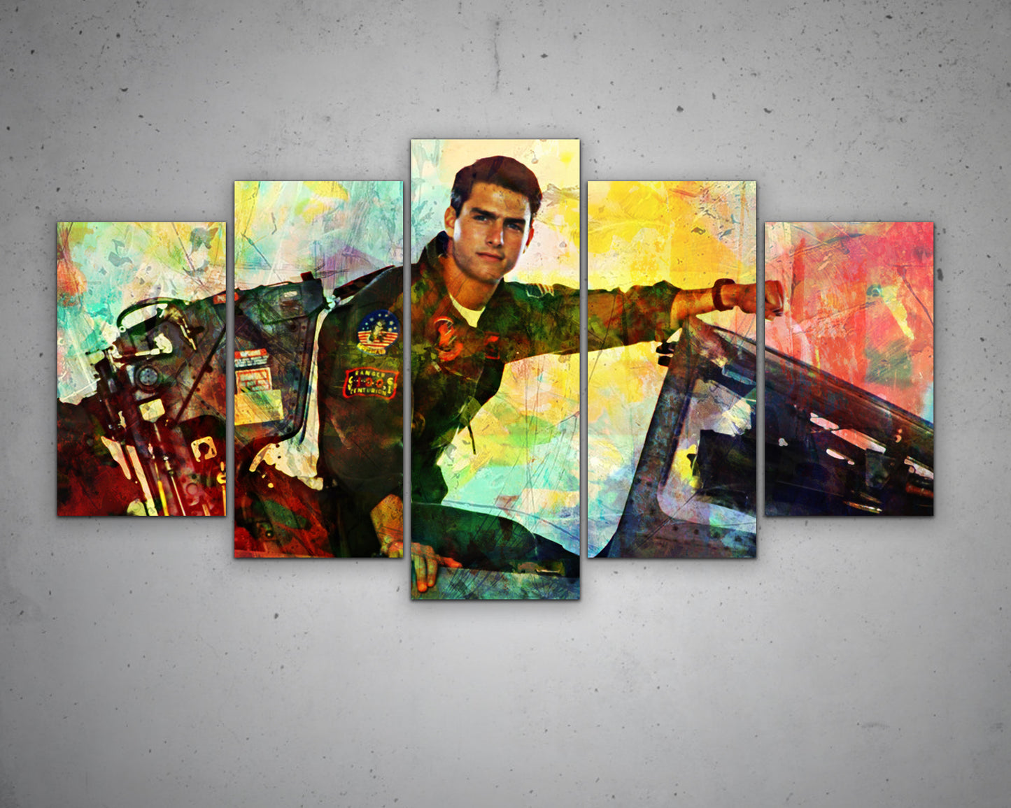 Top Gun Multicolour Wall Art 