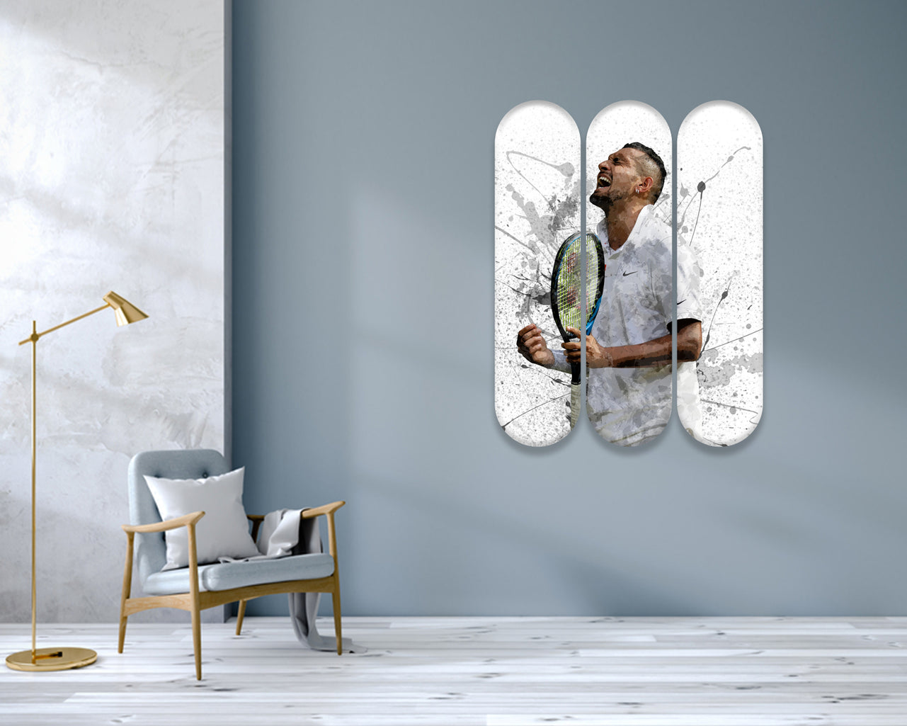 Nick Kyrgios Acrylic Skateboard Wall Art