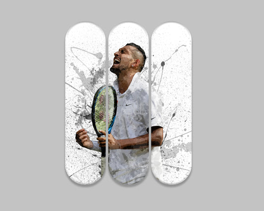 Nick Kyrgios Acrylic Skateboard Wall Art