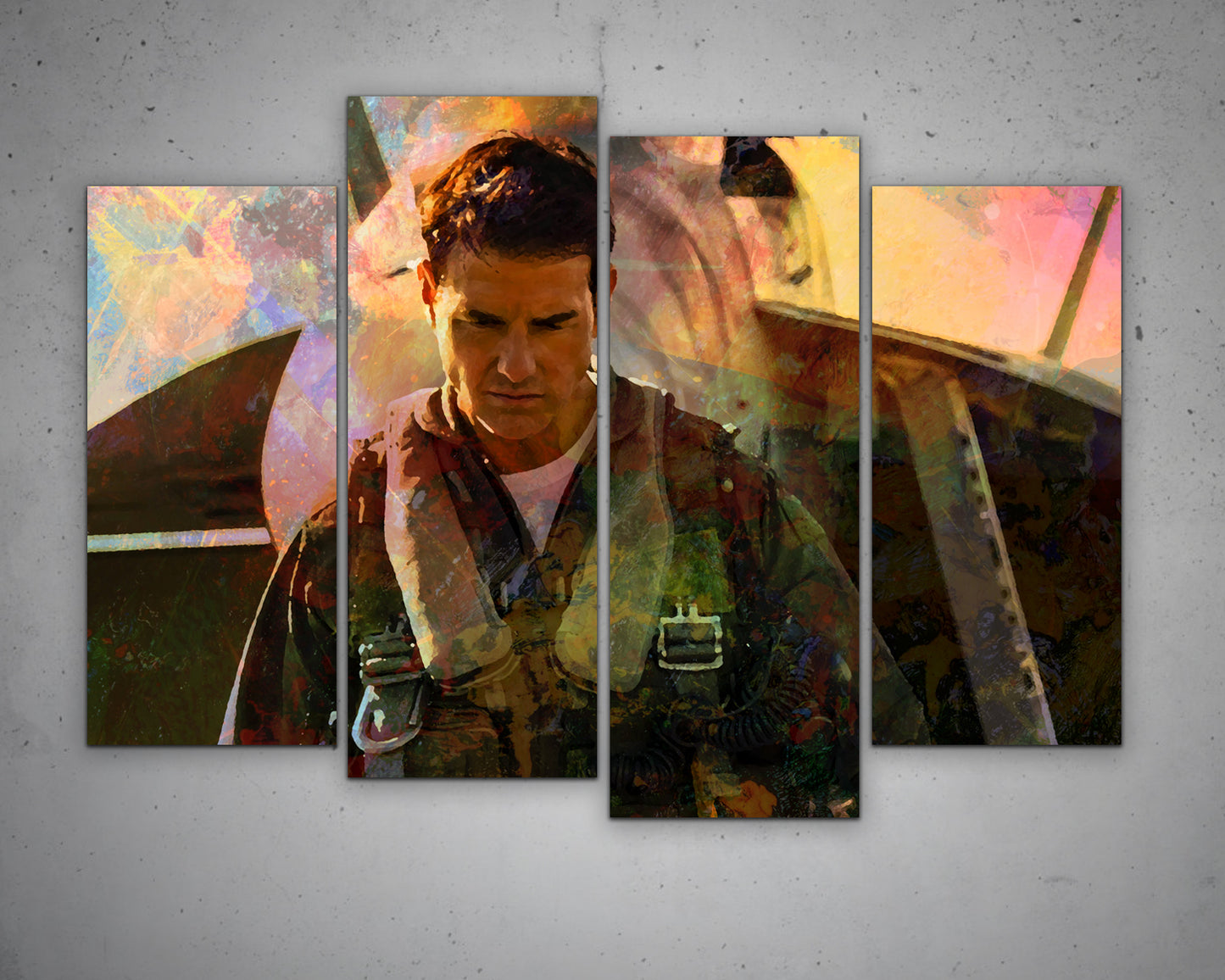 Top Gun Multicolour Wall Art 