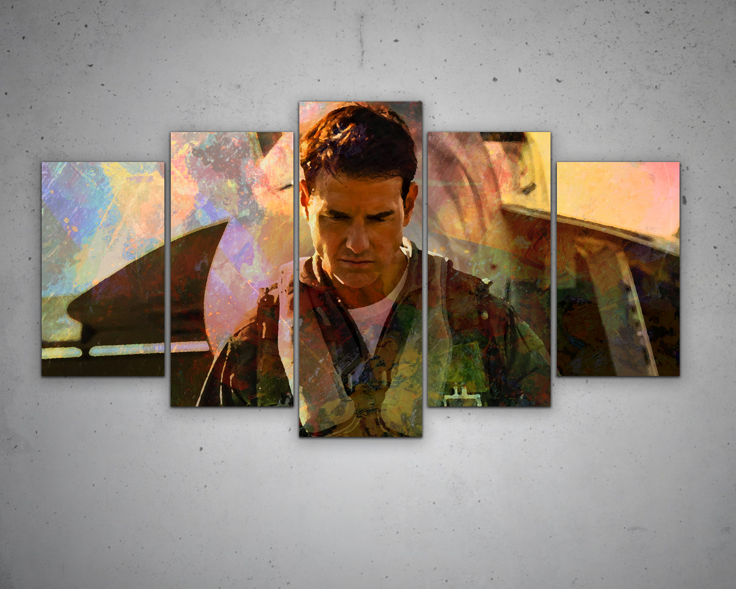 Top Gun Multicolour Wall Art 