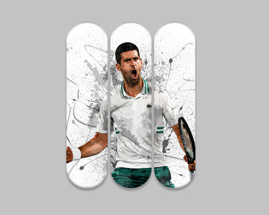 Novak Djokovic Acrylic Skateboard Wall Art 
