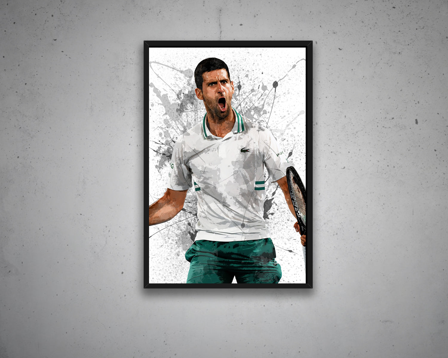 Novak Djokovic Splash Effect Canvas Art 