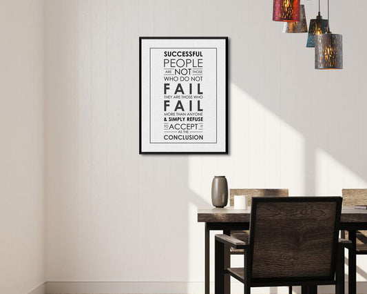Successful people are not those who do not fail Canvas Wall Art