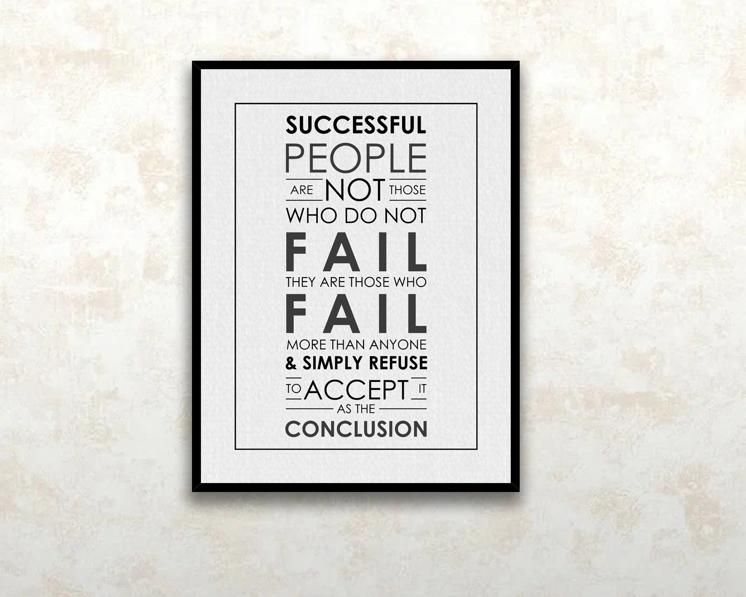 Successful people are not those who do not fail Canvas Wall Art 