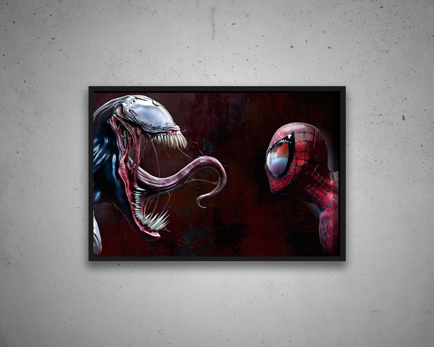 Venom Vs. Spiderman Multicolour Wall Art 
