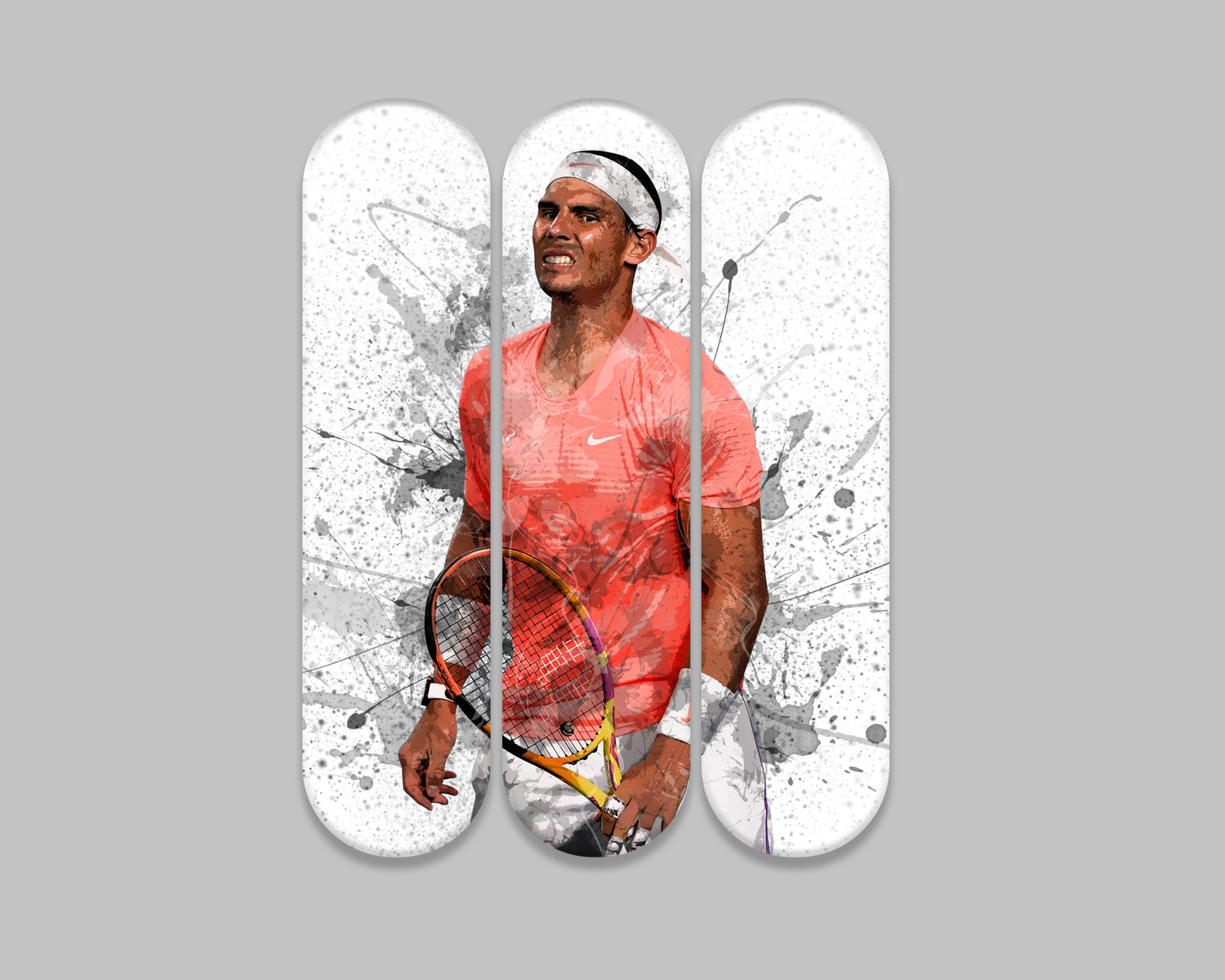 Rafael Nadal Acrylic Skateboard Wall Art 