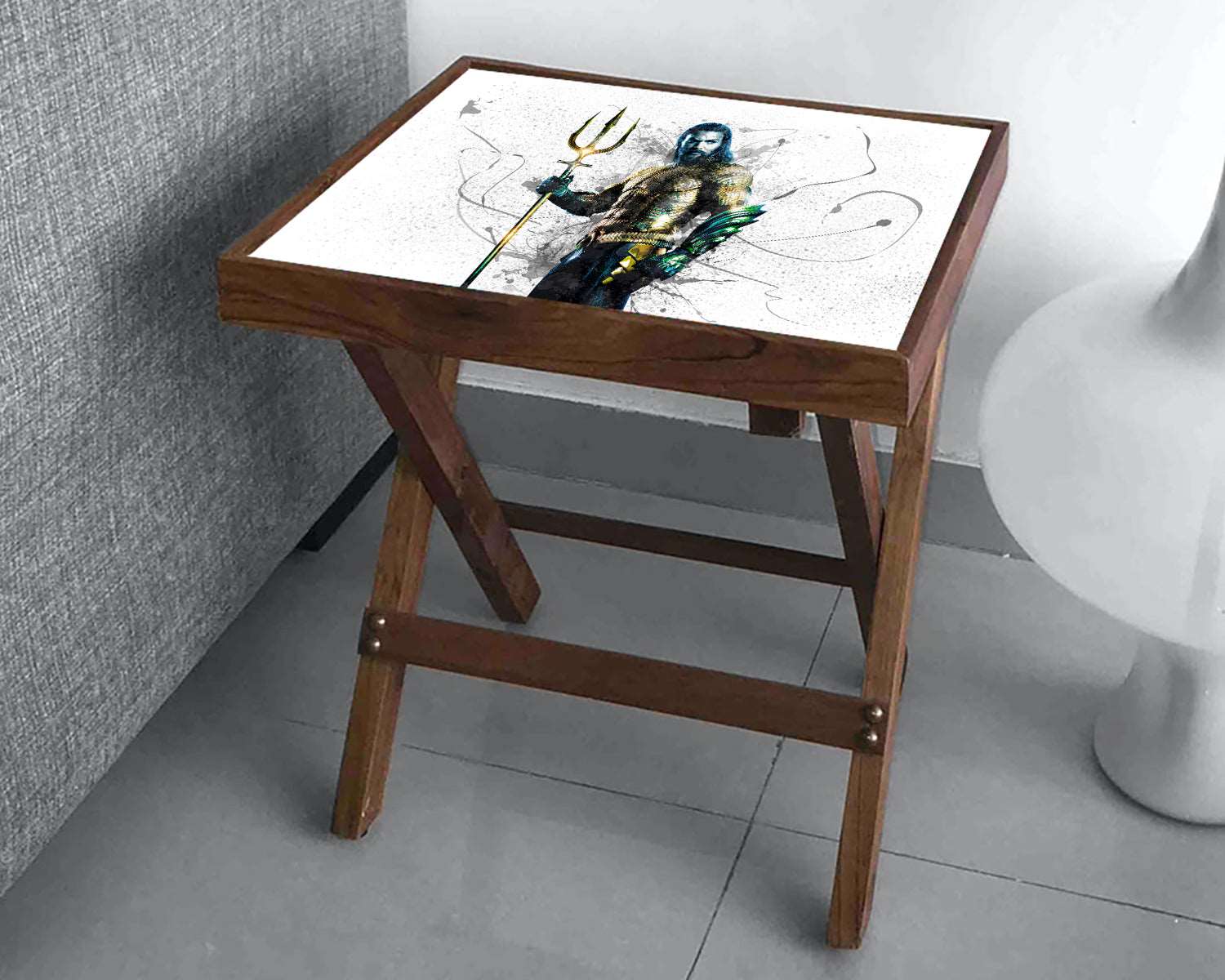 Aquaman Splash Effect Coffee and Laptop Table 