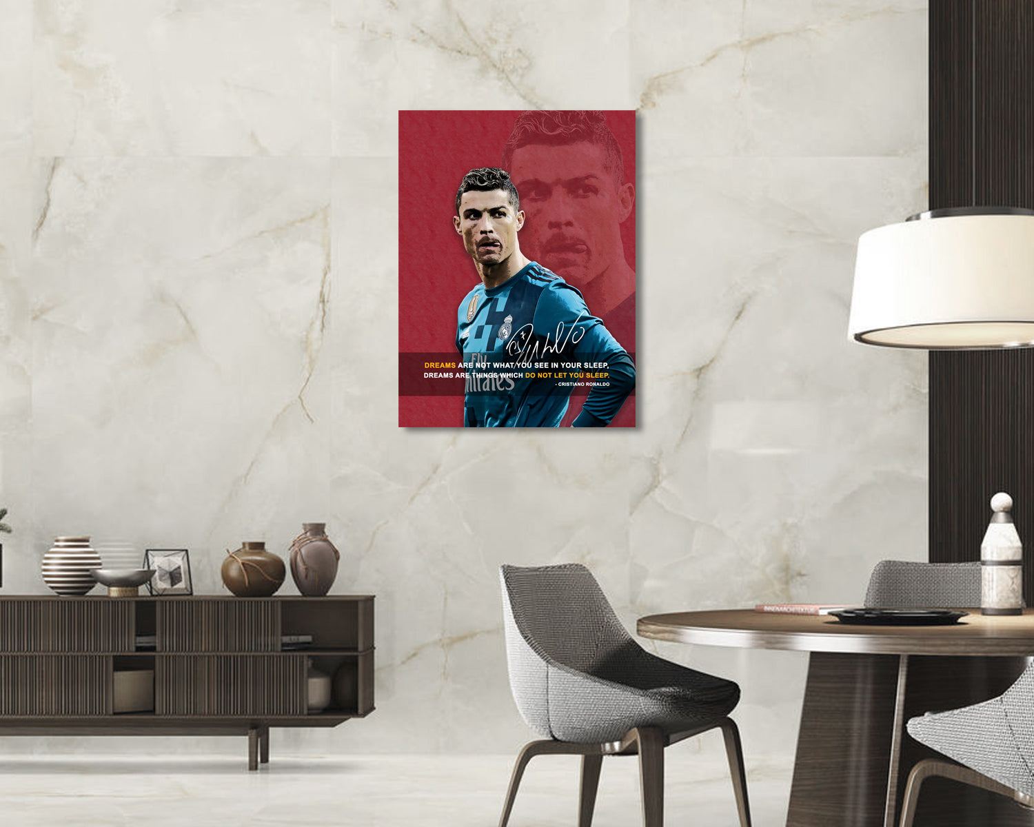 Cristiano Ronaldo Dreams are not what you see in your sleep Canvas Wall Art 