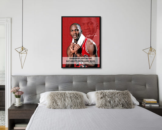 Michael Jordan Everybody has talent Canvas Wall Art