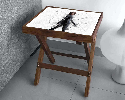 Black Widow Splash Effect Coffee and Laptop Table