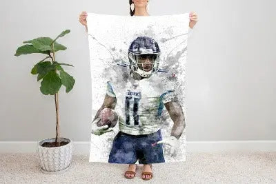 A. J. Brown Fleece Blanket Splash Effect Prints
