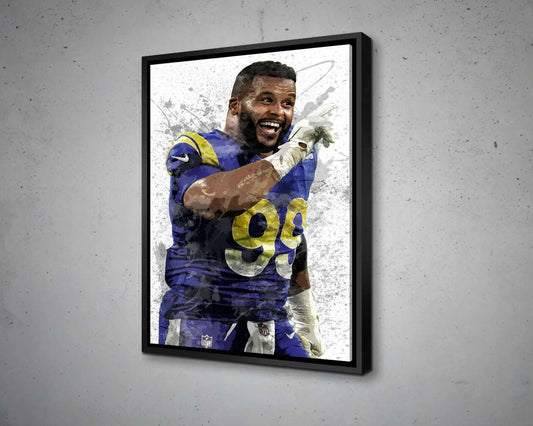 Aaron Donald Canvas Wall Art 