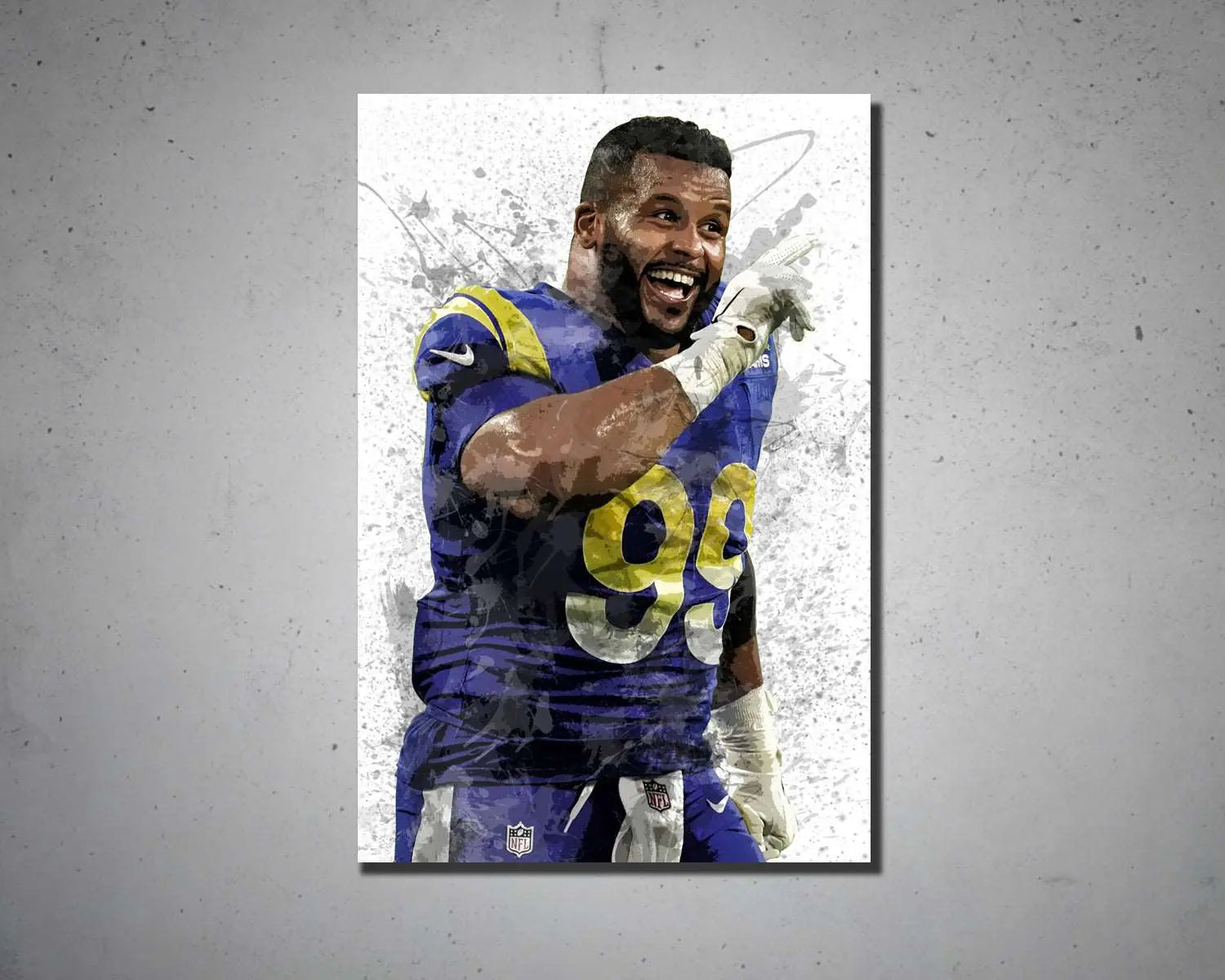 Aaron Donald Canvas Wall Art 