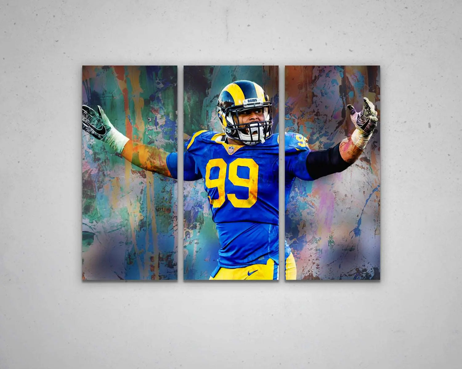 Aaron Donald Multicolour Wall Art 