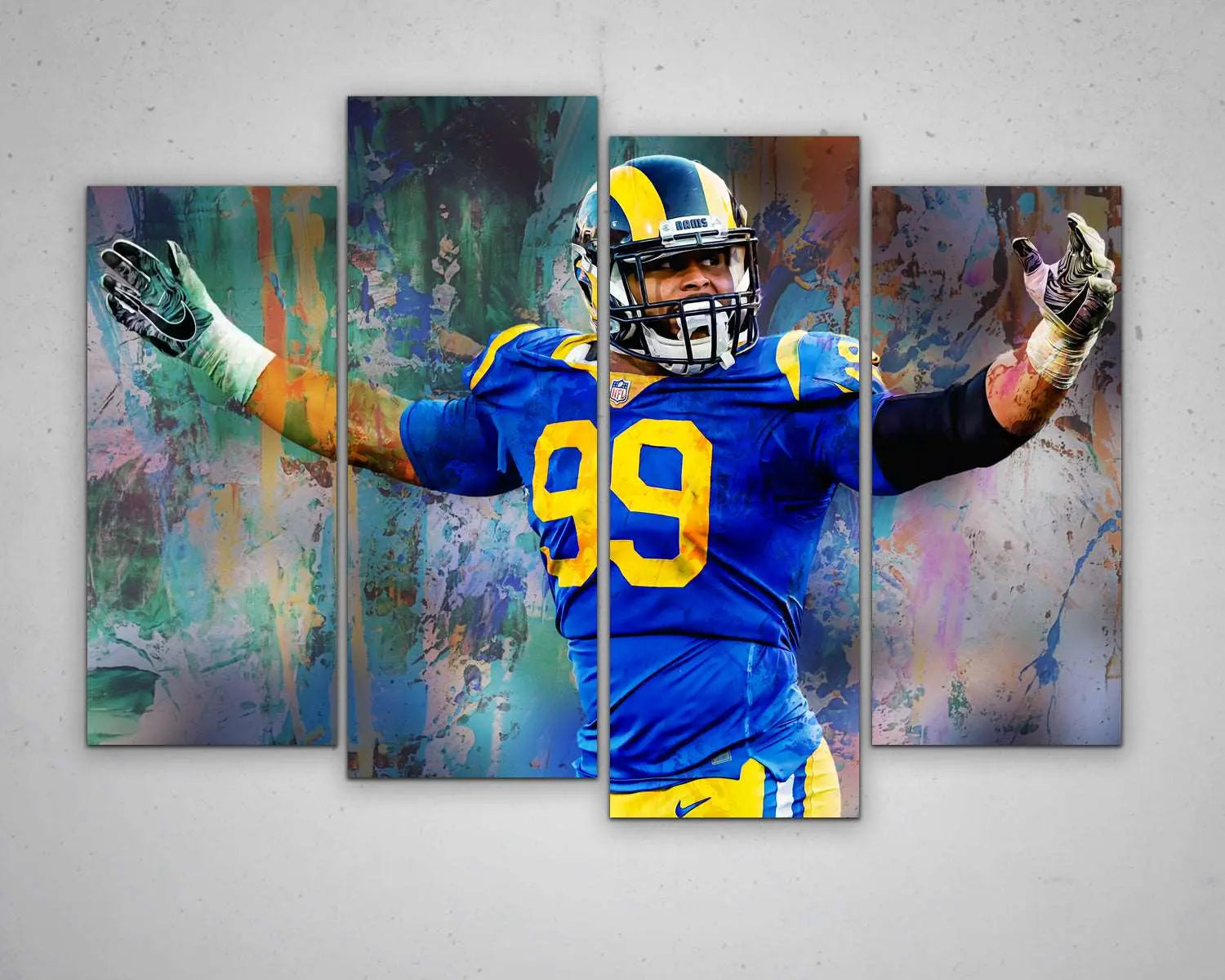 Aaron Donald Multicolour Wall Art 