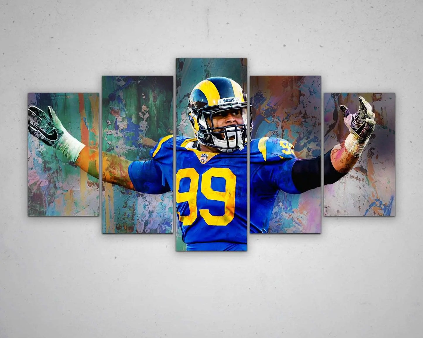 Aaron Donald Multicolour Wall Art 