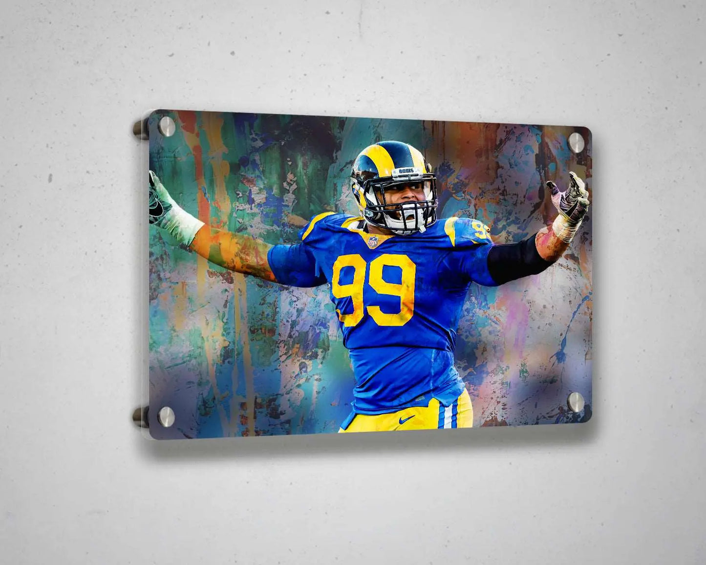 Aaron Donald Multicolour Wall Art 
