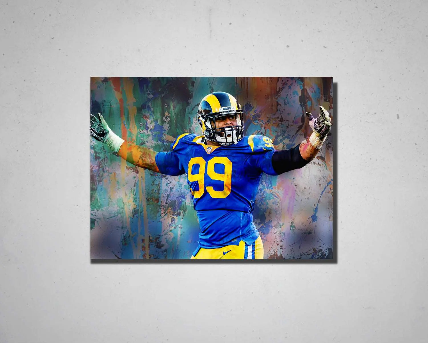 Aaron Donald Multicolour Wall Art 